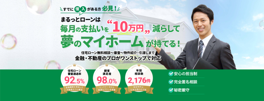まるっとローン サイト画面